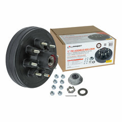 CURT 2024013260 12 in. Brake Drum Hub Kit with Installed Bearings - 8 on 6-1/2 in. 1/2 in. Studs 7000-lb. Axles?#2024013260