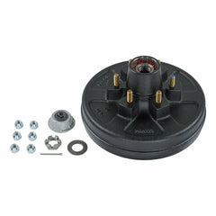 CURT 2024013262 12" Brake Drum Hub Kit with Installed Bearings - 6 on 5-1/2", 1/2" Studs, 6,000-lb. Axles