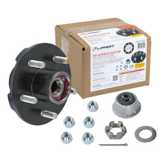 CURT 2024013263 Complete Pre-Greased Hub Assembly with Lug Nuts - 3,500-lb. Axles, 1/2" Stud