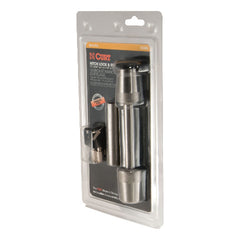 DISCONTINUED - CURT 23580 1/2" Hitch Lock with 5/8" Adapter (1-1/4" or 2" Receiver, Barbell, Stainless)