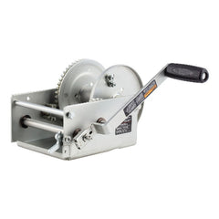 CURT 29538 Hand-Crank 2-Speed Winch, 3,800 lbs, 15.8:1 Low Gear Ratio, 9.6" Handle