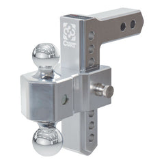 CURT 45365 AlumaLite Adjustable Aluminum Hitch with Dual Ball, 7-1/2" Drop
