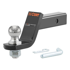 CURT 45855 Loaded Ball Mount with 1-7/8" Ball, Imported (2" Shank, 3,500 lbs., 4" Drop)