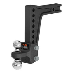CURT 45936 Deep-Drop Adjustable Trailer Hitch Ball Mount with Dual Ball, 2" Shank, 15K