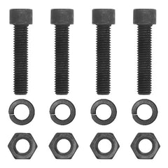 CURT 48334 Pintle Hitch Mount 1/2-Inch Hardware Kit, 4 Bolts, Black, Grade 8