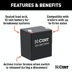 CURT 52023 Breakaway Battery
