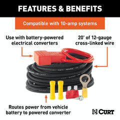 CURT 55151 Powered Converter Wiring Kit (10 Amps)