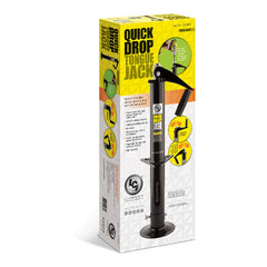 CURT 733926 Lippert Quick Drop Drill-Operated Tongue Jack, 2,000 lbs, 14" Travel