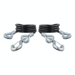 CURT 80136 43-7/8 Safety Cables with 2 Snap Hooks (3,500 lbs, Vinyl-Coated, 2-Pack)