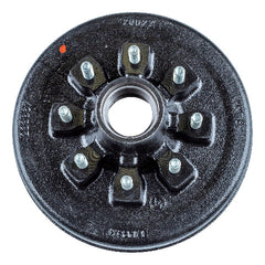 CURT 814213 12" Brake Drum Hub Assembly for 7,000-lb. Axle - 8 on 6.5", 9/16" Stud (with Bearing Cone Kit)