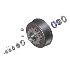 CURT 85373929 Trailer Axle Oil and Dust Cap with Set Screw - 8,000 lbs. Black