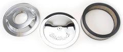 Edelbrock 1221 Pro-Flo Chrome 14 Round Air Cleaner with 3 Paper Element (Deep Flange)