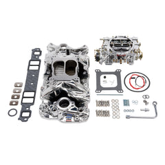 Edelbrock Single-Quad Manifold and carb Kit for 1957-86 Small-Block Chevy PN. 20224