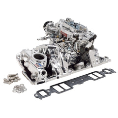 Edelbrock Single-Quad Manifold and carb Kit for 1957-86 Small-Block Chevy PN. 20244