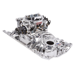 Edelbrock Single-Quad Manifold and carb Kit for Small-Block Chevy Vortec heads PN. 20274