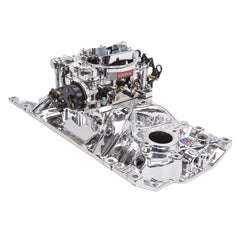 Edelbrock Single-Quad Manifold and carb Kit for Small-Block Chevy Vortec heads PN. 20274