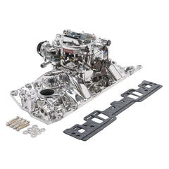Edelbrock Single-Quad Manifold and carb Kit Small-Block Chevy with Vortec Heads PN. 20284