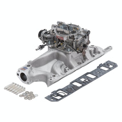 Edelbrock 2032 MANIFOLD and CARB KIT, PERFORMER RPM SBF 289-302 NATURAL FINISH