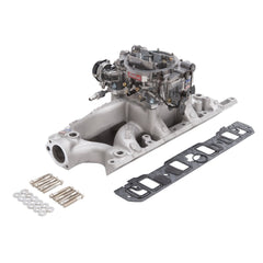 Edelbrock 2033 MANIFOLD and CARB KIT PERF RPM AIR GAP SBF 289-302 NATURAL FINISH