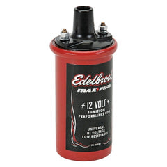 Edelbrock 22739 Universal 12V cannister-style w/primary resistance 1.4 ohms output of 42000V.