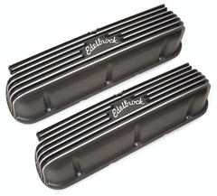 Edelbrock 41603 V/C CLASSIC FINNED ALUM SBF (221-351W) BLK TEXTURE POWDER COAT FINISH