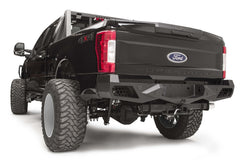 Fab Fours Vengeance Rear Bumper, Sensor Compatible, 2-Stage Black Powder Coat FS17-E4151-1