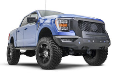 Fab Fours Grumper Front Bumper And Grille, Sensor Compatible, Bare Steel GR5000-B