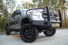 Fab Fours Elite Front Bumper, Full Grill Guard, 2-Stage Black Powder Coat TT07-R1860-1