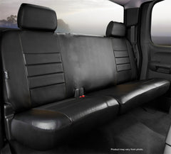 FIA LeatherLite Custom Seat Cover, Rear 60/40 Split Cushion, Solid Black SL65-30BLK/BLK