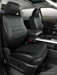 FIA LeatherLite Custom Seat Cover, Front Bucket Seats, Solid Black SL67-73BLK/BLK