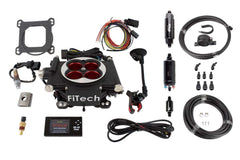 FiTech 31004 Go EFI 4 Power Adder System Kit (Matte Black, 600 HP, Inline Fuel Pump)