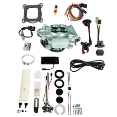 FiTech 36506 Go EFI 4 600 HP Power Adder Bright Aluminum EFI System Master Kit
