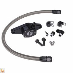 Fleece Performance Cummins Coolant Bypass Kit 12V 94-98 with Stainless Steel Braided Line pn fpe-clntbyps-cummins-12v-ss