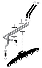 Fleece Performance Replacement Heater Core Line Kit For 1989-1998 12 valve Cummins FPE-CUMM-SSHCL-12V