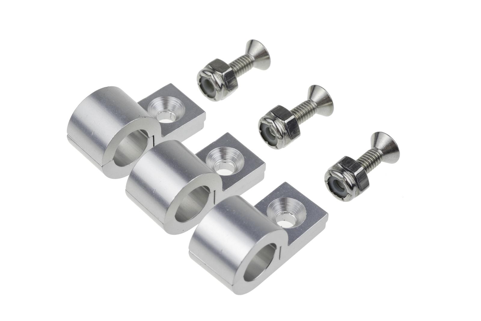 Redhorse Performance 320-916-5 9/16in Polished Aluminum Line Clamps-clear - 6pcs/pkg