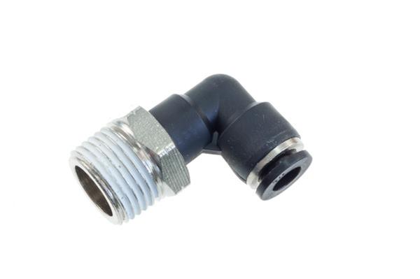 Redhorse Performance 4722-04-06-2 3/8in Vacuum Fitting, Push To Connect, 90 Degree 1/4in NPT Male - black