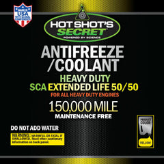 Hot Shots Secret 150K 50/50 YELLOW ANTIFREEZE - 5 GALLON 5G150KY5050
