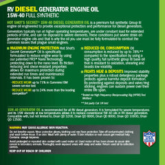 Hot Shots Secret DIESEL GENERATOR OIL 15W40 - QUART HSSRVDSLGENOIL32Z