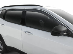 Husky Liners 2884005 Low Profile Ventvisor Deflector; Smoke with Chrome Trim; Outside Mount; 4 pc.