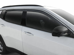 Husky Liners 2884082 Low Profile Ventvisor Deflector; Smoke with Chrome Trim; Outside Mount; 4 pc.