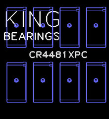 King Engine Bearings Inc CR4481XPC CONNECTING ROD BEARING SET For MITSUBISHI 4G63, 4G64, ->1992