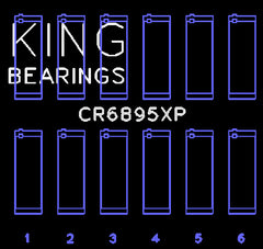 King Engine Bearings Inc CR6895XP CONNECTING ROD BEARING SET For FORD ECOBOOST 3.5L V6