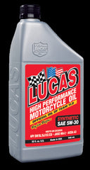 Lucas OIL Synthetic SAE 5W-30 Motorcycle Oil (1 QT) 20706