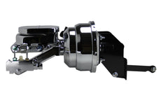 LEED Brakes A96B2 8 in Dual Power Booster , 1-1/8in Bore Master w/ disc/drum valve (Chrome)