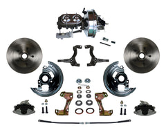 LEED Brakes FC1002-FBB4 Power Front Disc Conversion Kit Disc/Disc - Chrome