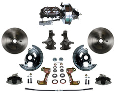 LEED Brakes FC1003-FBB4 Power Front Disc Conversion Kit Disc/Disc - Chrome