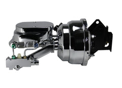LEED Brakes G9FB4 8 inch Dual Power Booster Kit with 1 inch Bore Master - Disc Disc - Chrome