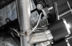 MBRP Exhaust T304 Stainless Steel 3" Cat-Back Quad Split Rear with Carbon Fiber Tips PN. S70423CF