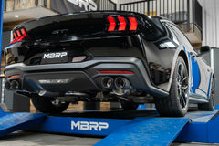 MBRP Exhaust T304 Stainless Steel 3" Cat-Back Quad Split Rear With Carbon Fiber Tips Active PN. S72553CF