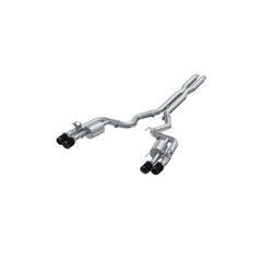 MBRP Exhaust T304 Stainless Steel 3" Cat-Back Quad Split Rear With Carbon Fiber Tips Active PN. S72553CF